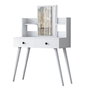 Hanah Home BJ102 - 2232 Mesa de Maquillaje Blanca con Espejo